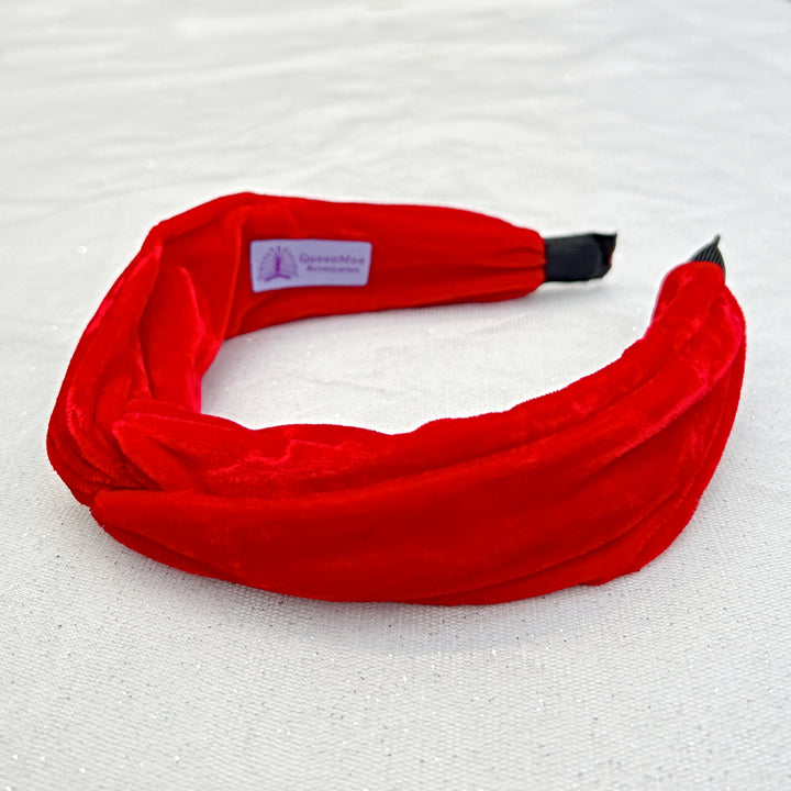 Red Headband Velvet Headband Knot Hair Band