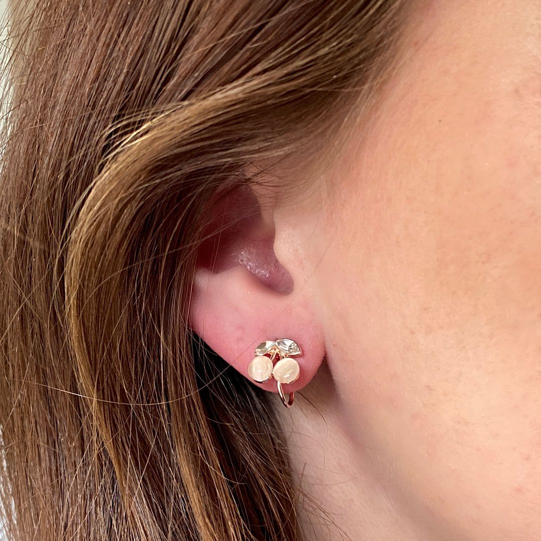 Small Clip On Earrings Crystals