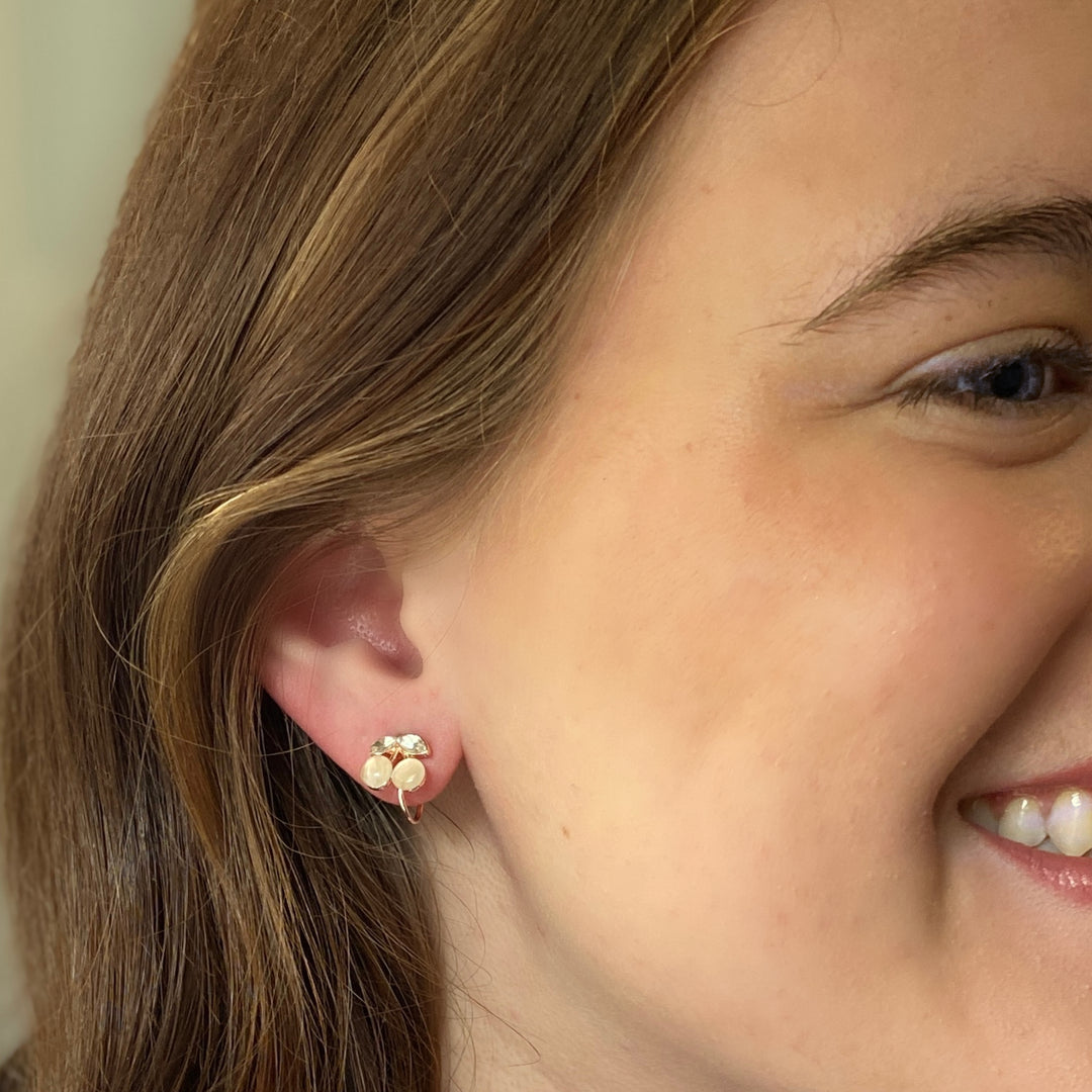 Small Clip On Earrings Crystals