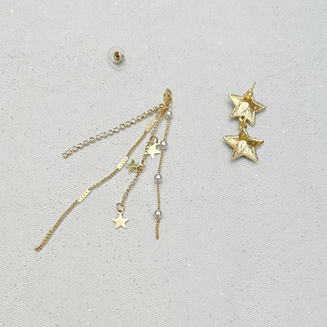 Star Earrings Gold Earrings Back