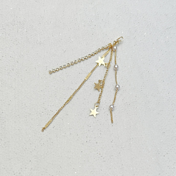 Star Earrings Gold Earrings Long Dangly