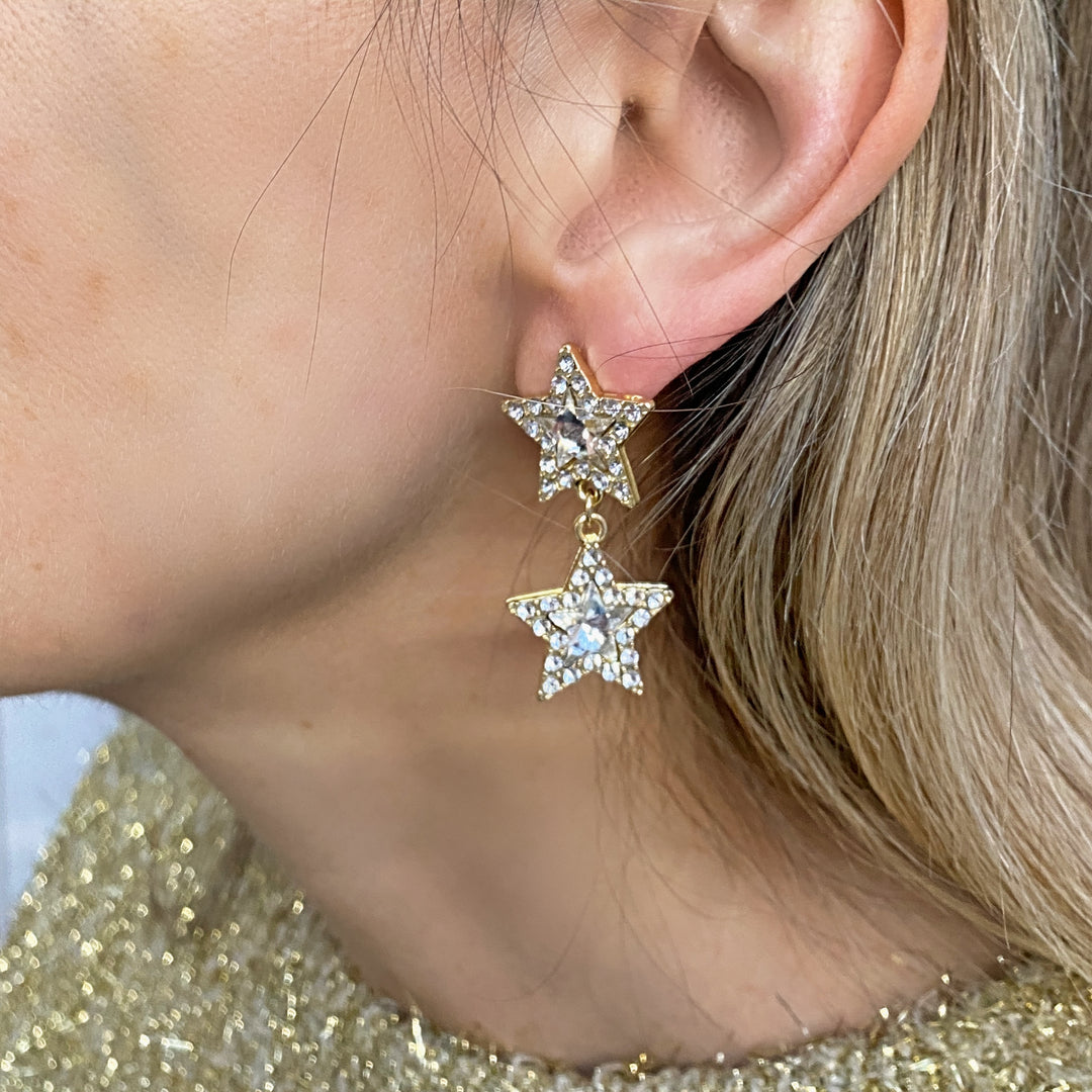 Star Earrings Gold Earrings Short