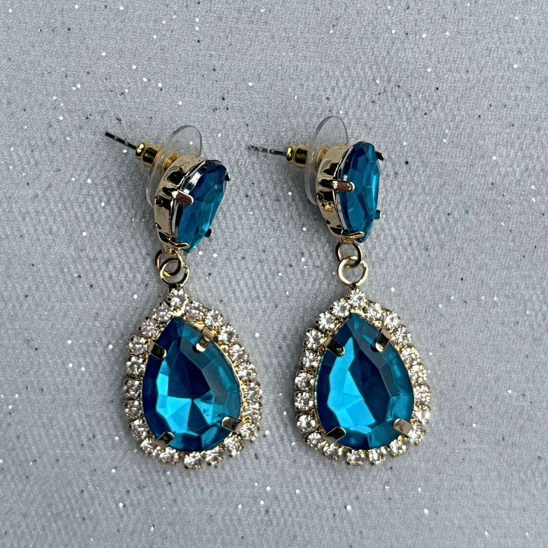 Teal Earrings Drop Earrings