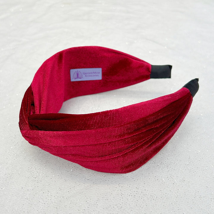 Velvet Headband Velvet Knot Headband Red Hairband