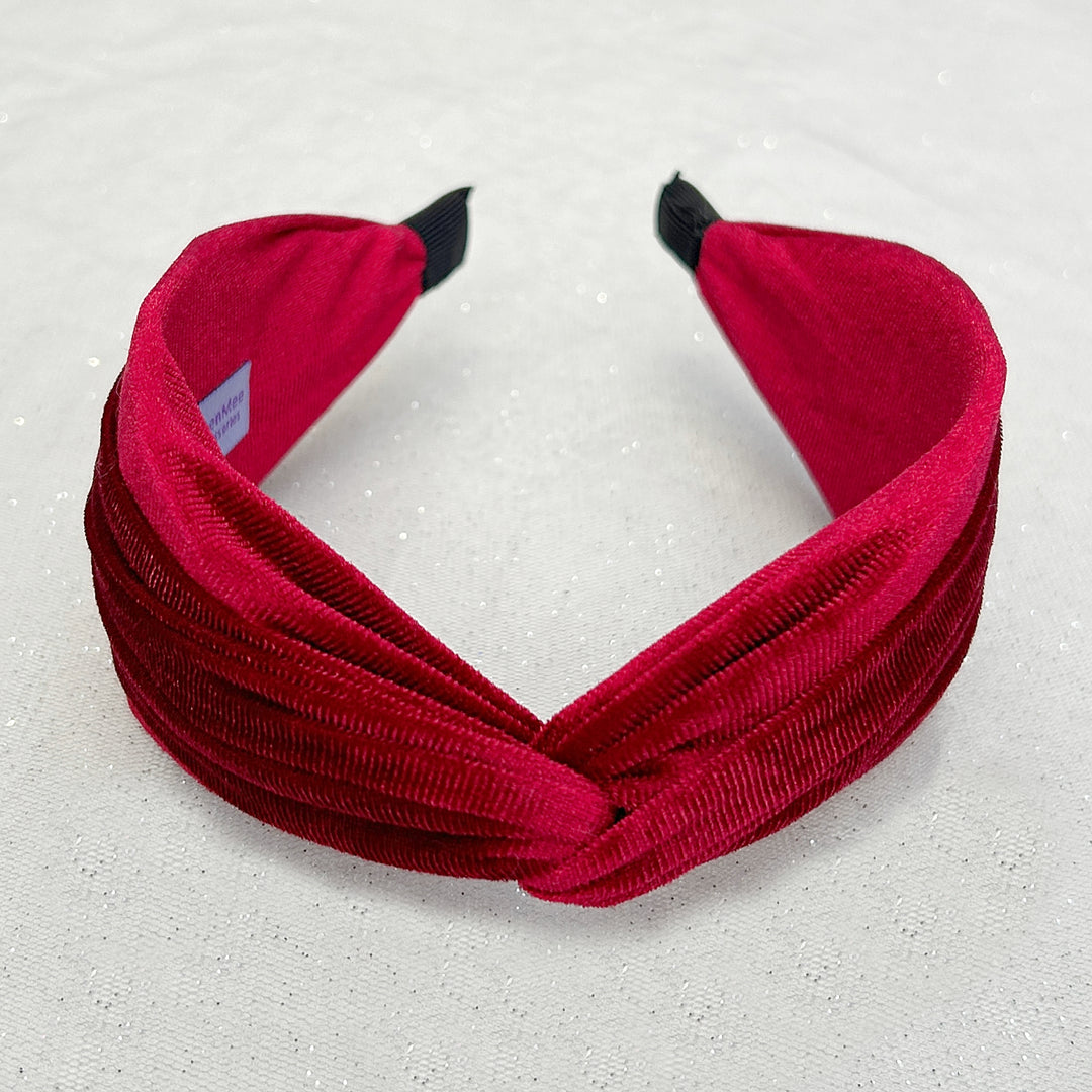 Velvet Headband Velvet Knot Headband Red