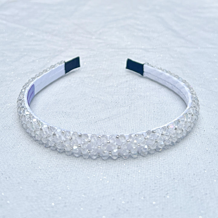 White Headband Thin Headband Sparkly