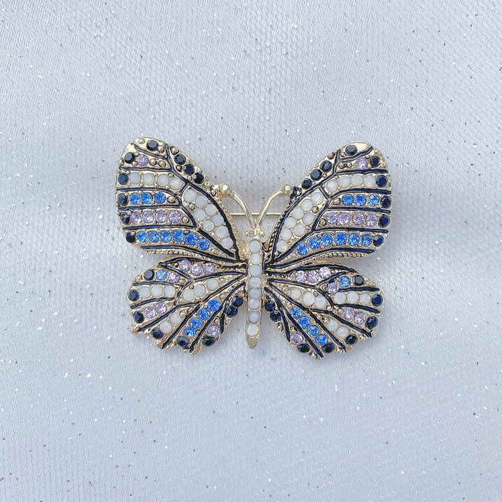 Butterfly Brooch in Crystal