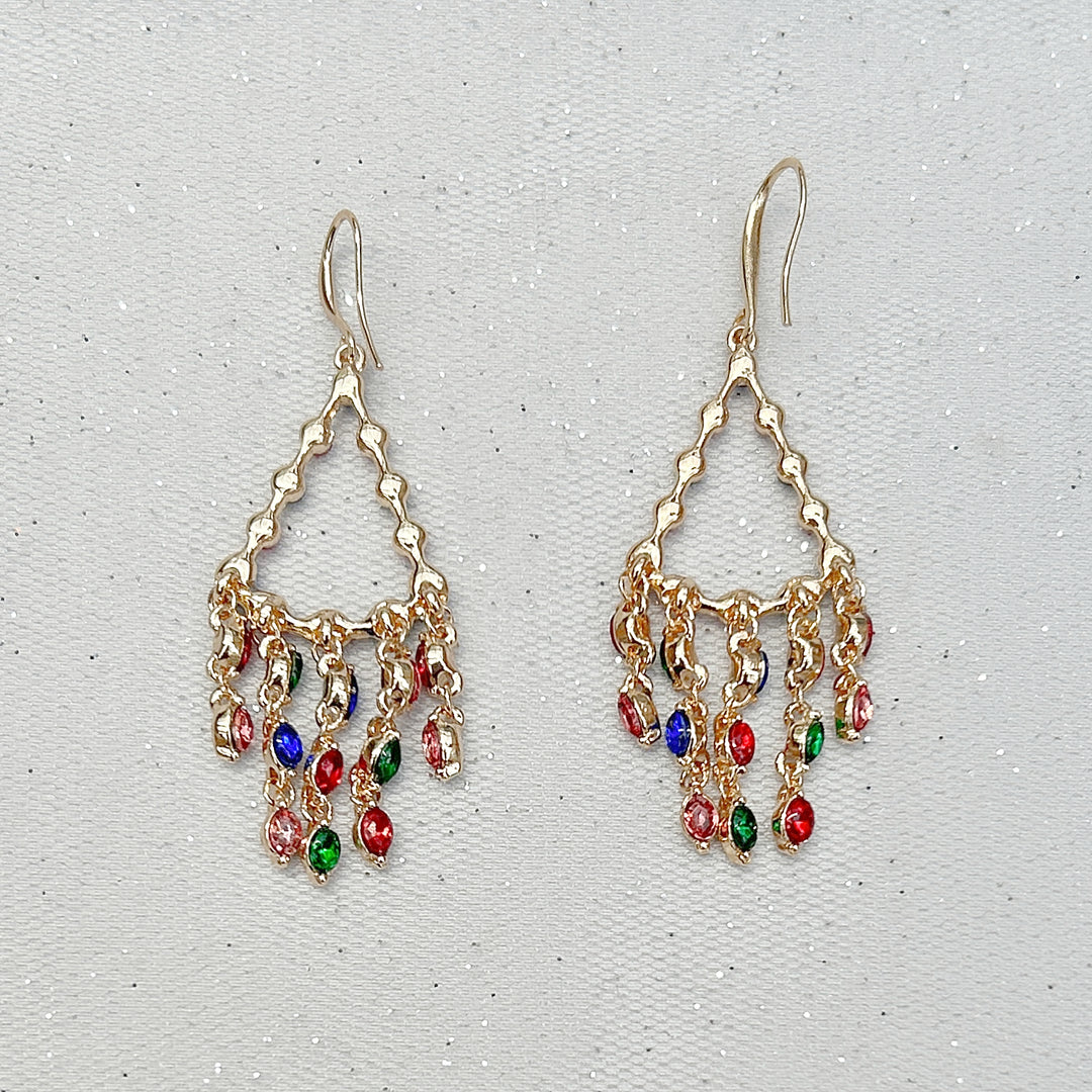 chandelier earrings colourful earrings back