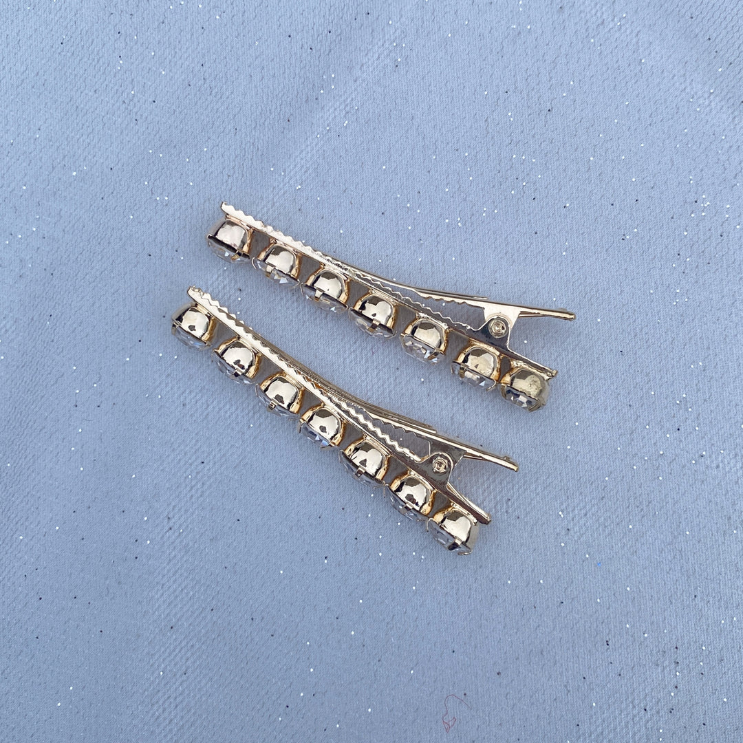 Gold Alligator Sparkly Hair Slides, Gold Hair Slides, Sparkly Hair Clips, Gold Hair Clips