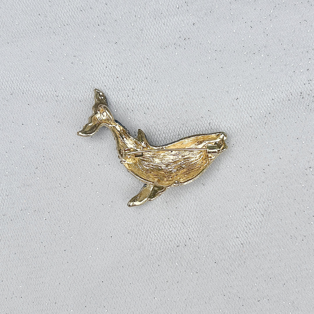 whale brooch whale pin animal