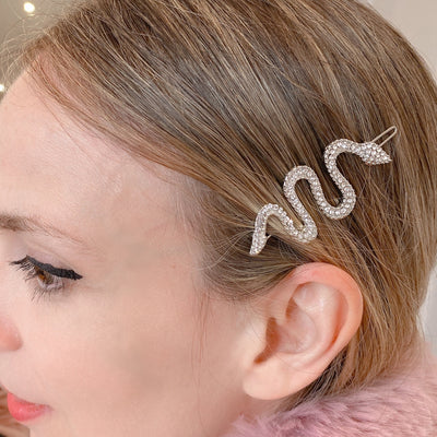 1920s inspired snake hair clip gold festival hair accessory