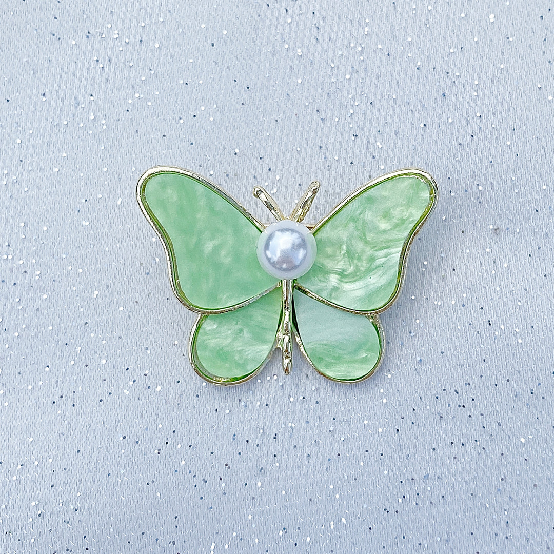 Butterfly brooch green brooch