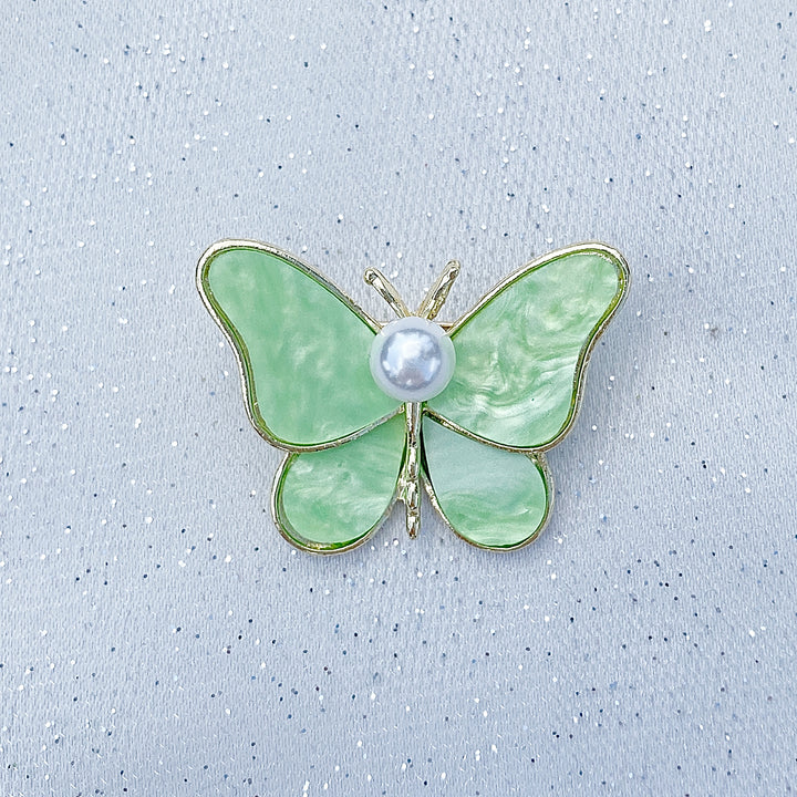 Butterfly brooch green brooch