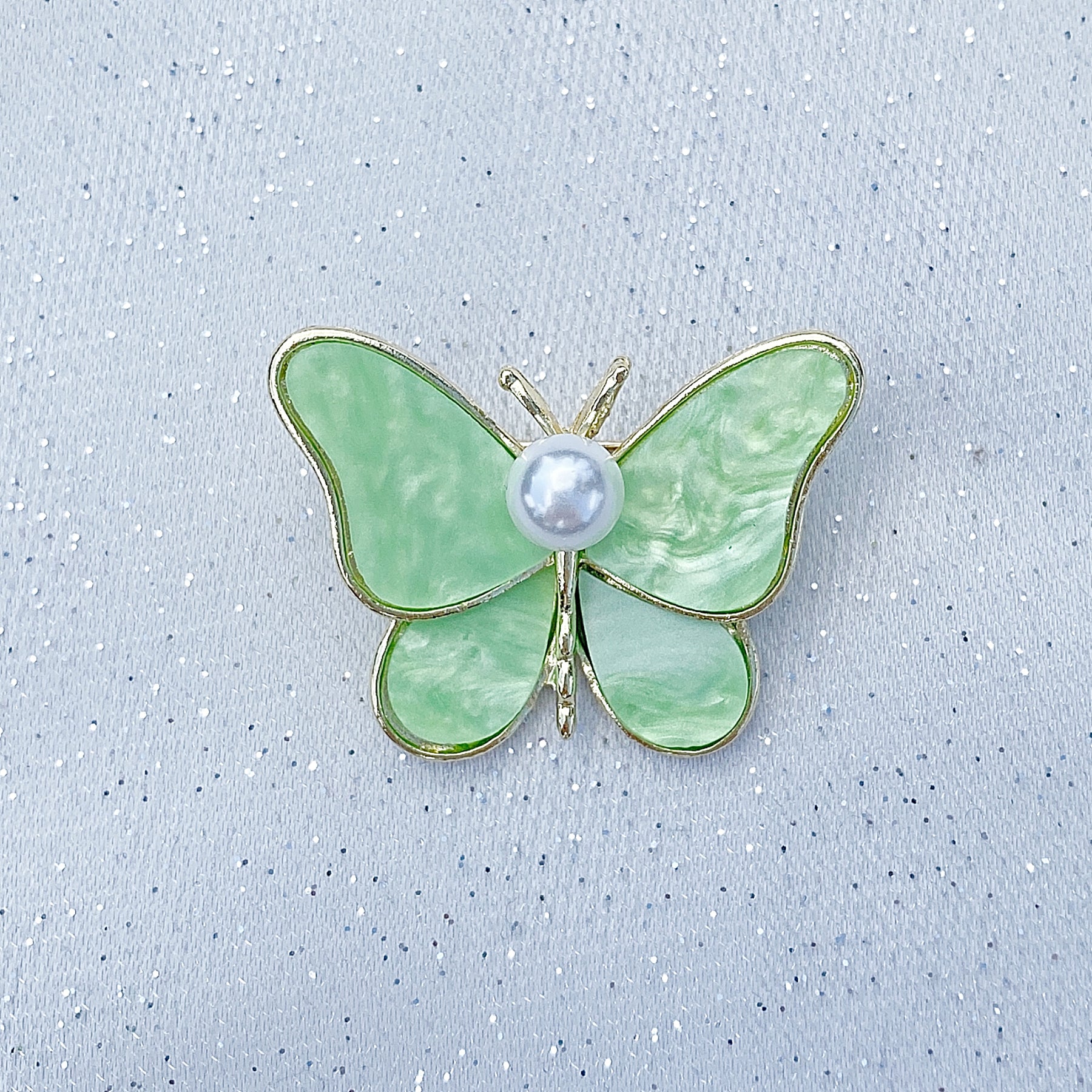 morkopela Green Brooch Pin for Women Girls Butterfly Cupid Insect Vintage Brooch Jewelry Coat
