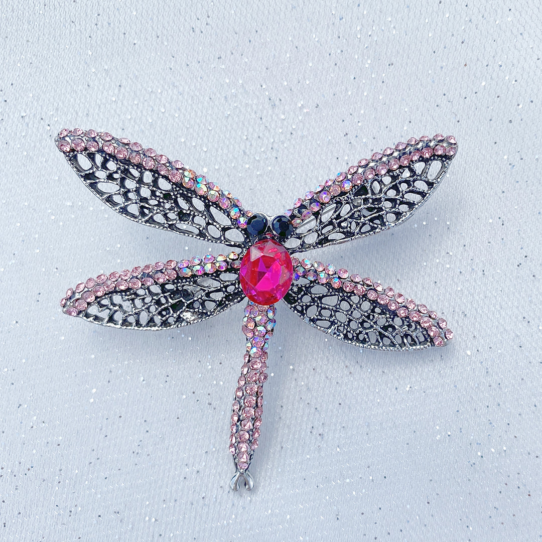 dragonfly brooch pink pin