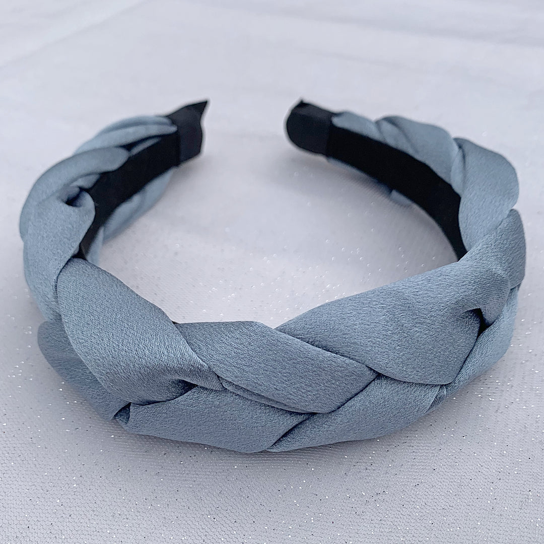 light blue headband braided