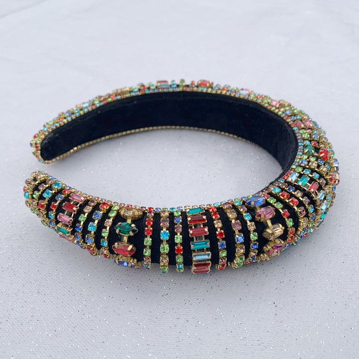 Rainbow Headband Padded with Crystal