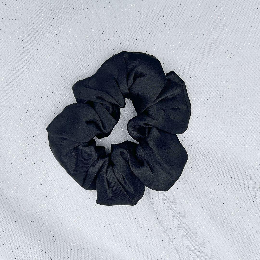 Silk Scrunchie in Black Mulberry Silk