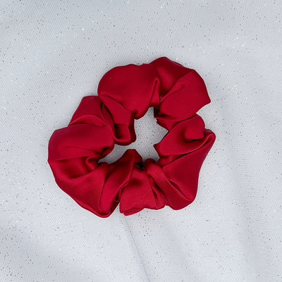 Silk Scrunchie in Dark Red Mulberry Silk gift