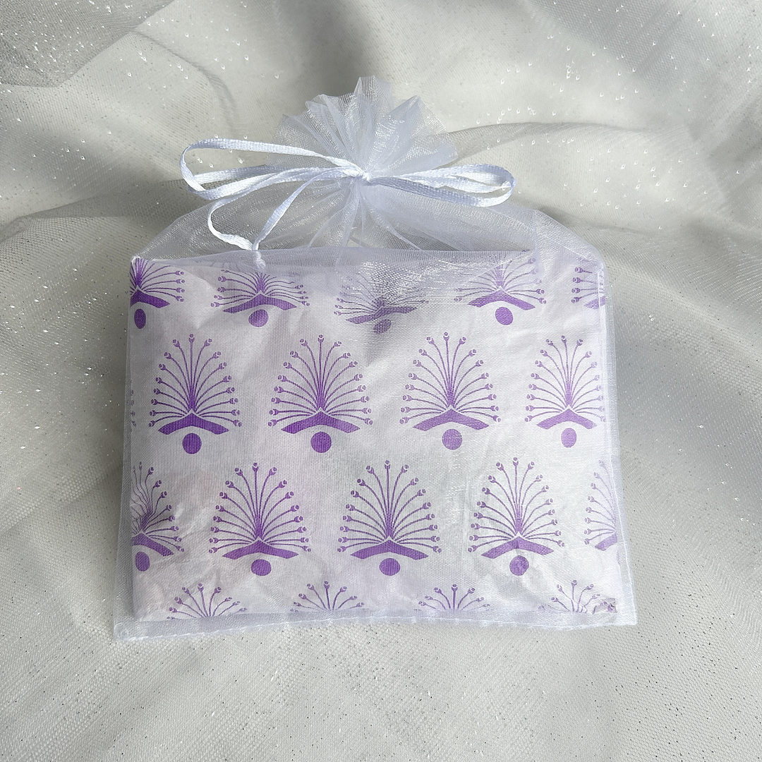 Silk Scrunchie in Lilac Mulberry Silk Gift Wrap