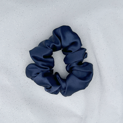 Silk Scrunchie in Navy Mulberry Silk gift
