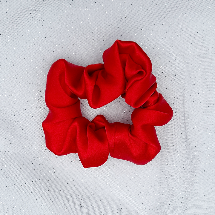 Silk Scrunchie in Red Mulberry Silk gift 