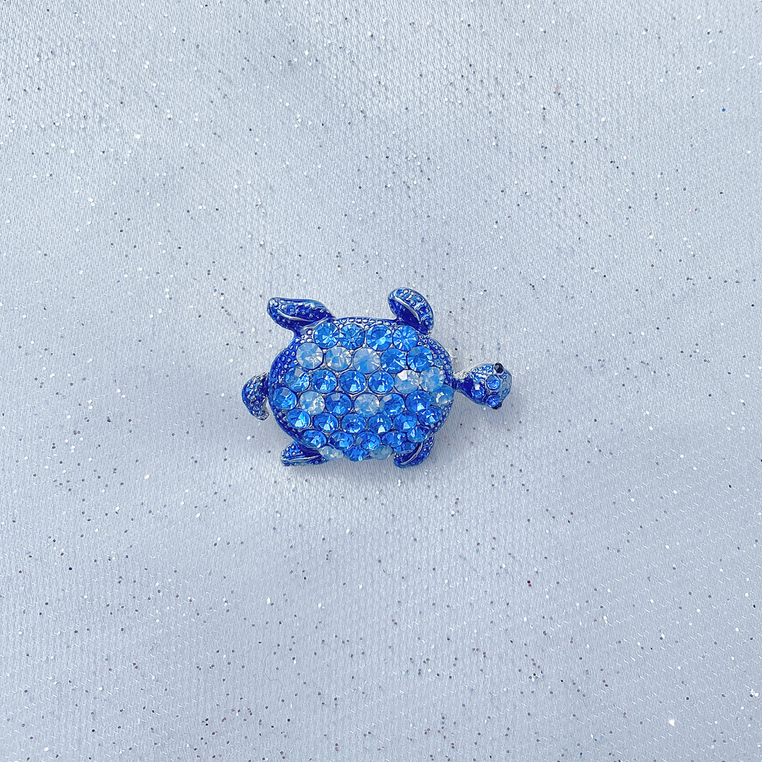 Turtle brooch blue brooch