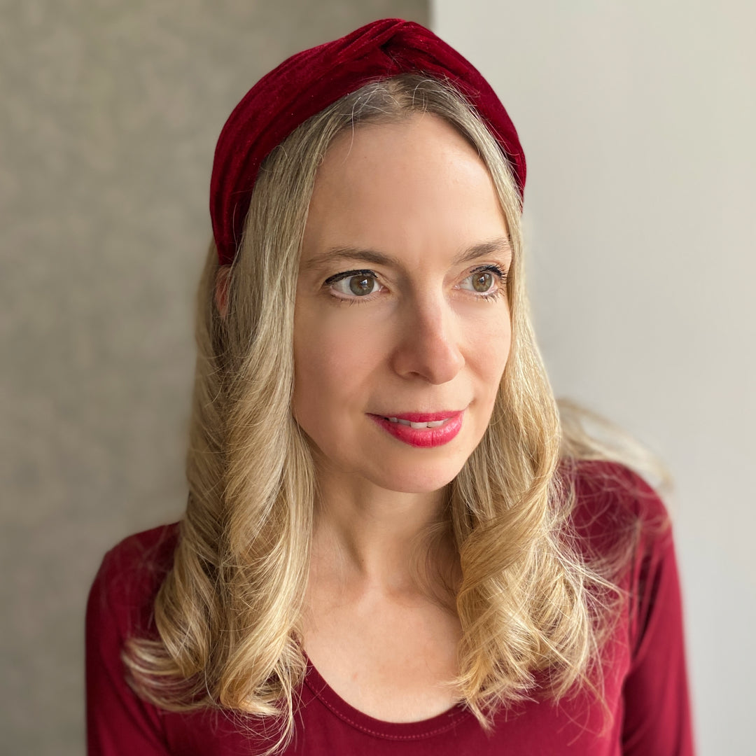 velvet headband velvet knot headband red wedding guest