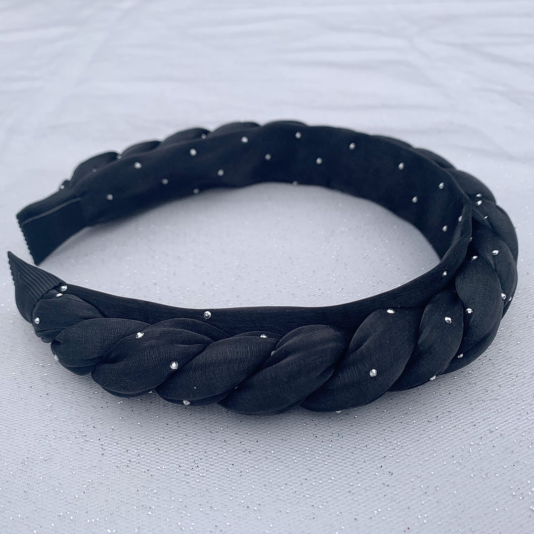 Wedding Guest Headband Black Alice Band