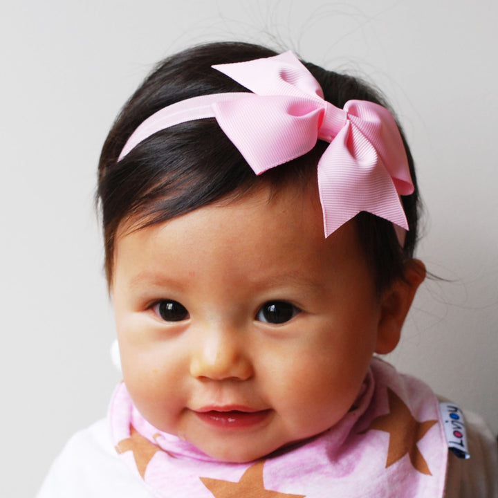baby bow headbands pink