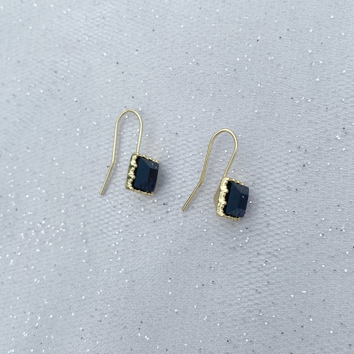 black earrings small drop earrings gold