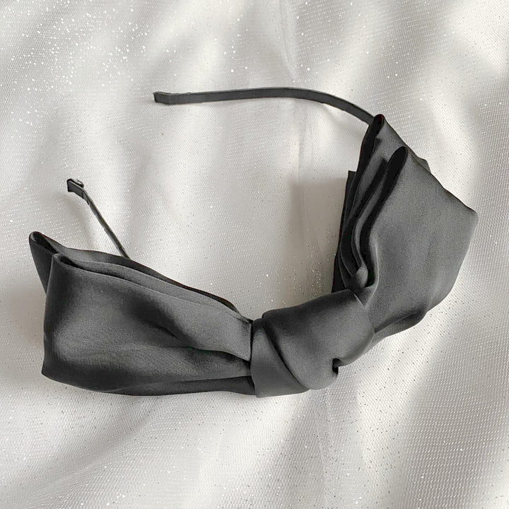 black fascinator bow headband