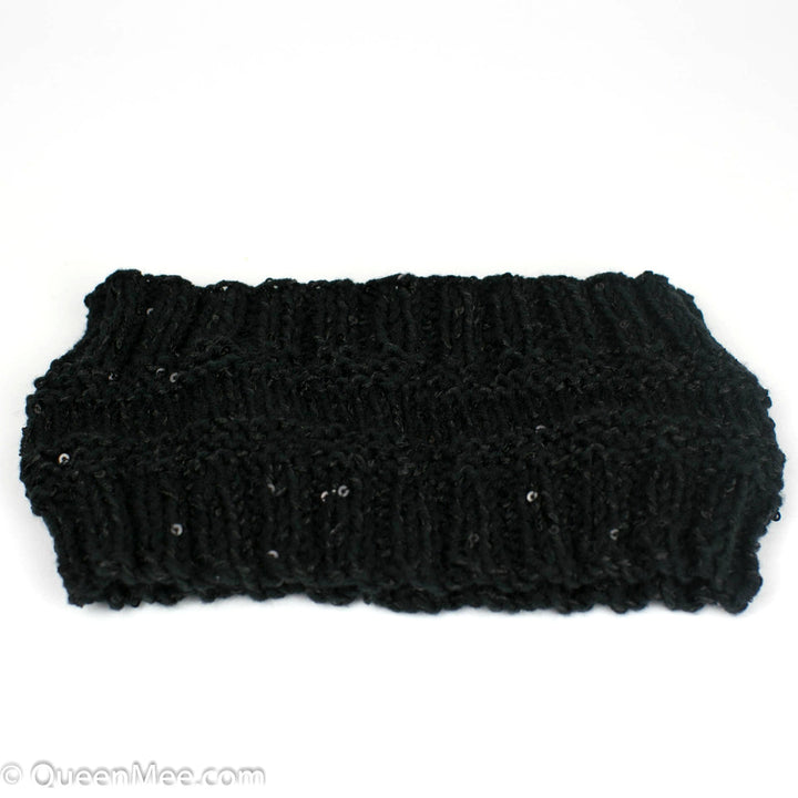 black knitted headband