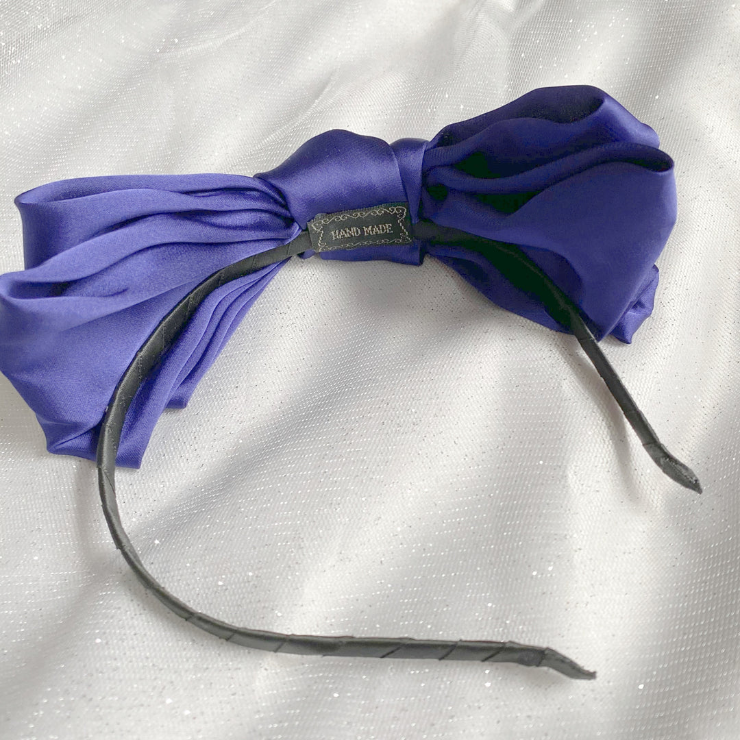 blue fascinator bow headband hair band