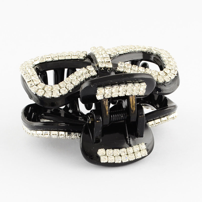 bow hair claw top rhinestone