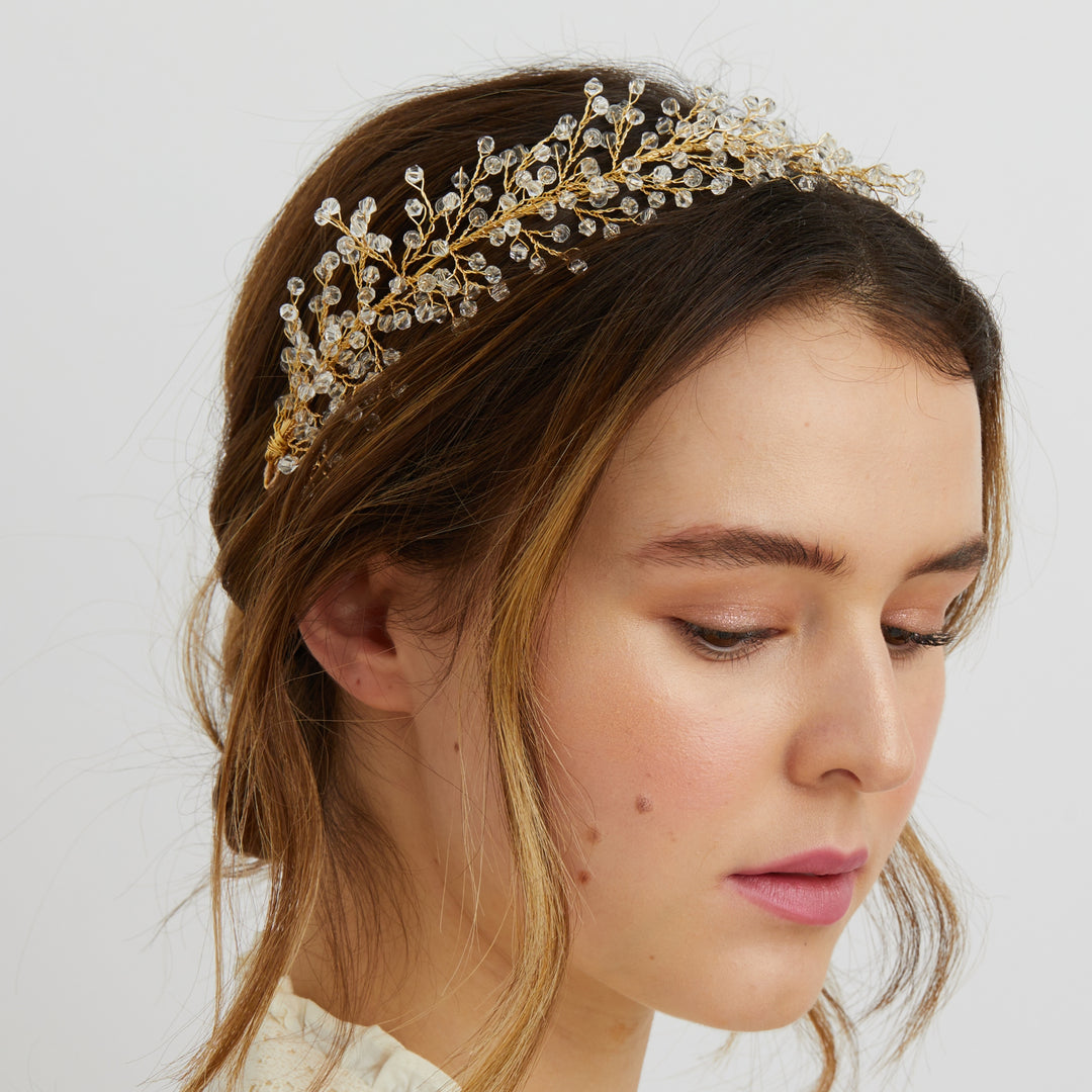 bridal headpiece boho hair up