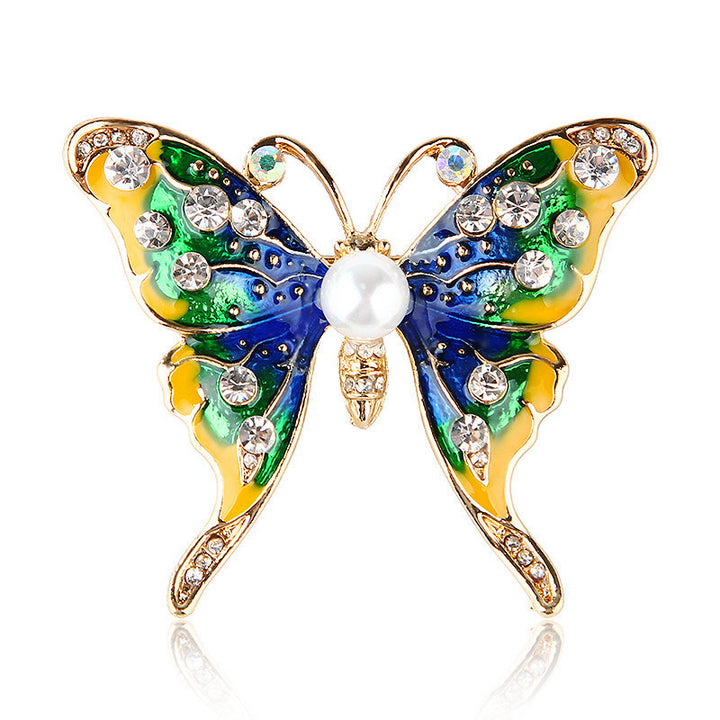 butterfly pin enamel with pearl