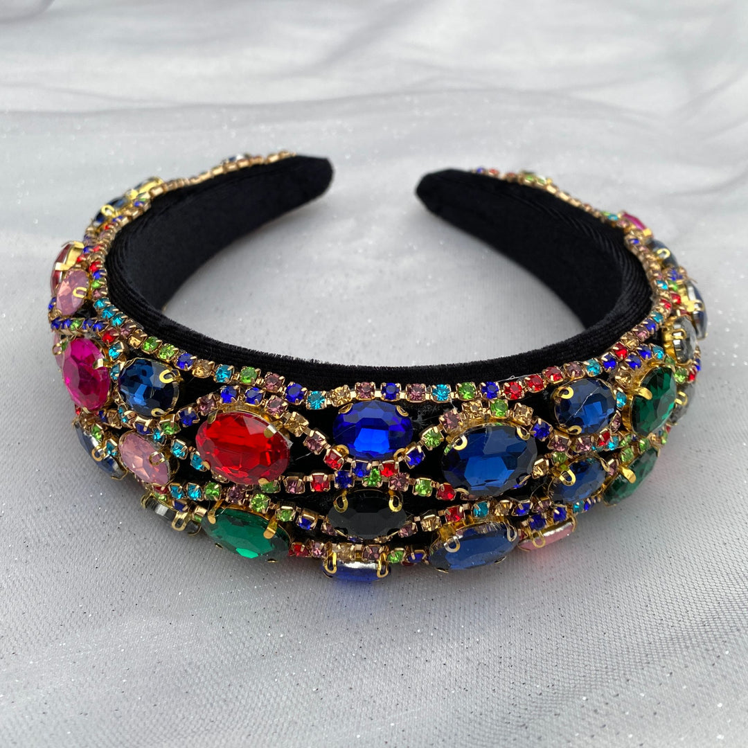 colourful headband statement headband sparkling hair band crystal