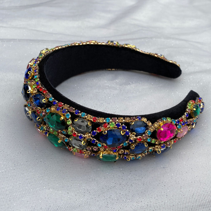 colourful headband statement headband sparkling hair band rhinestone