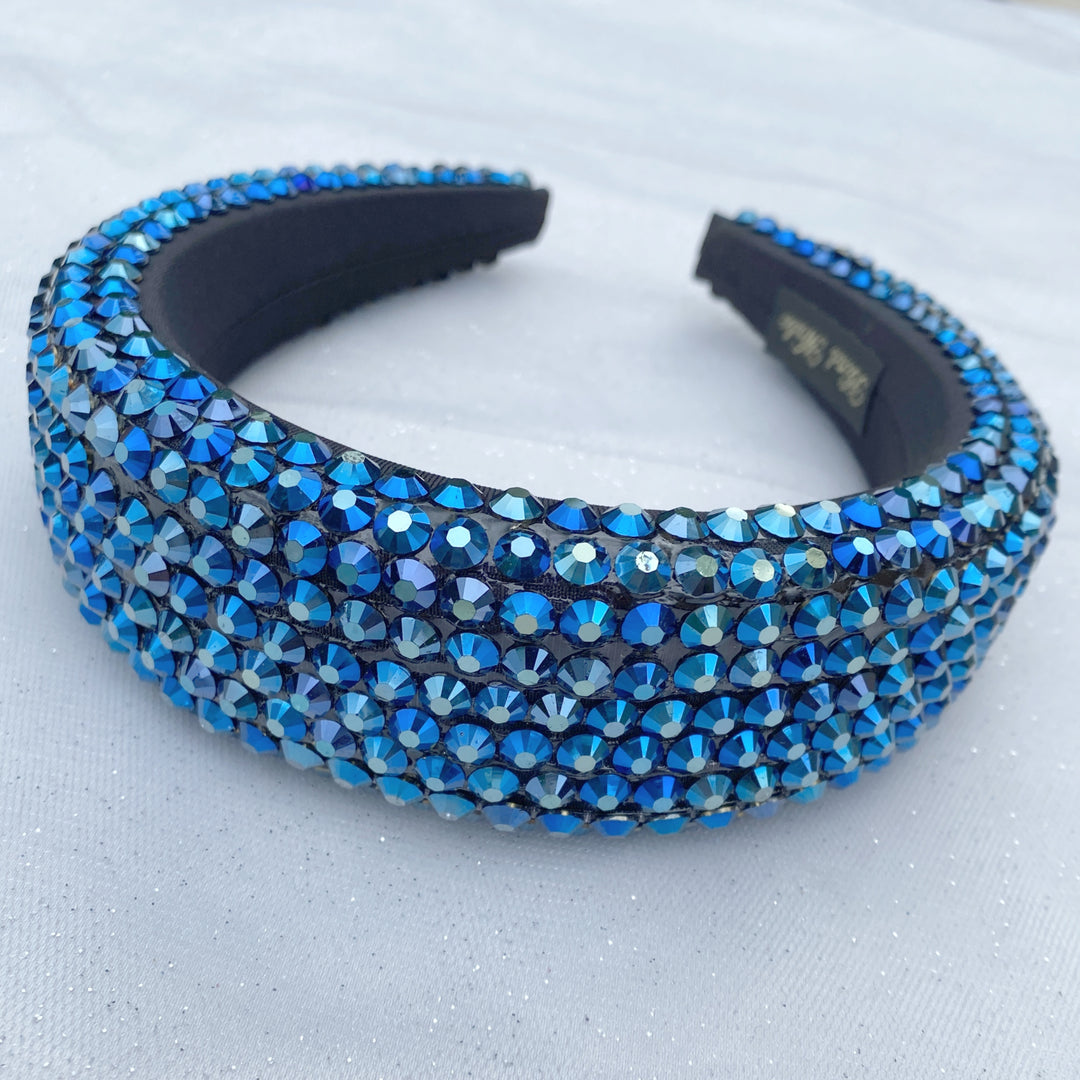 festival headband blue sparkly hair band alice band