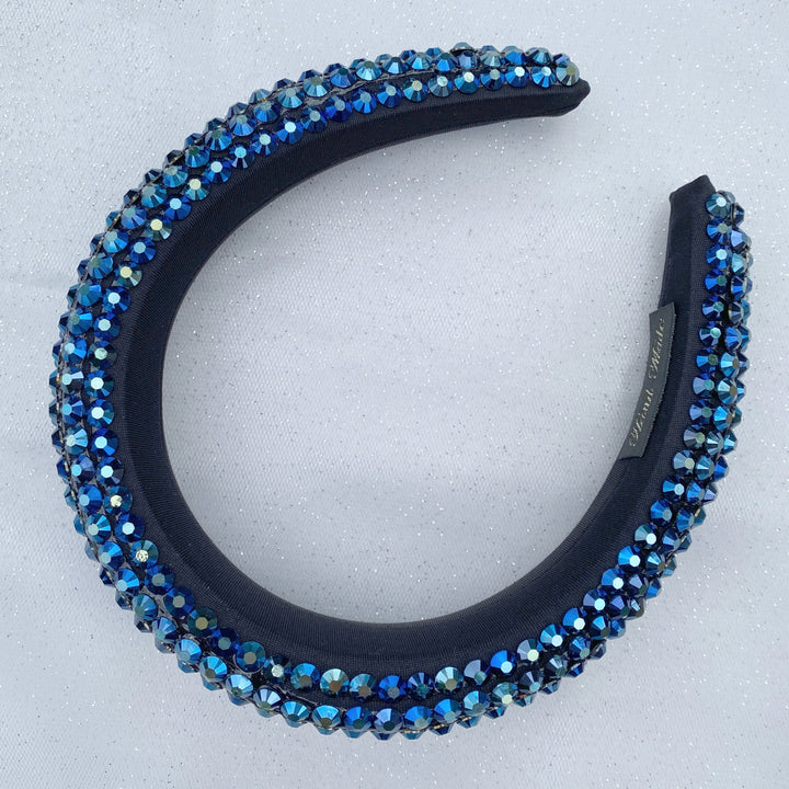 festival headband blue sparkly hair band headpiece