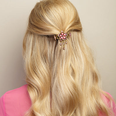 flower hair accessory in pink