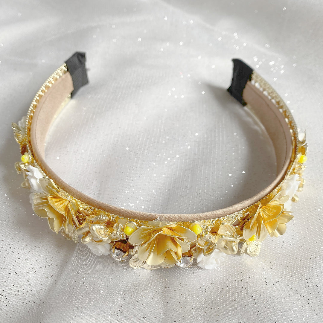 gold headpiece alice band