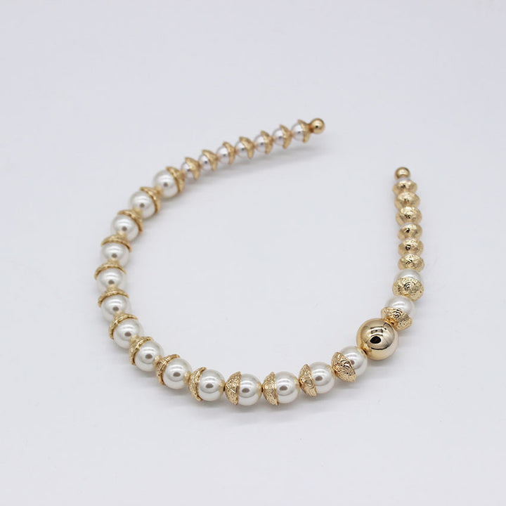 gold pearl headband