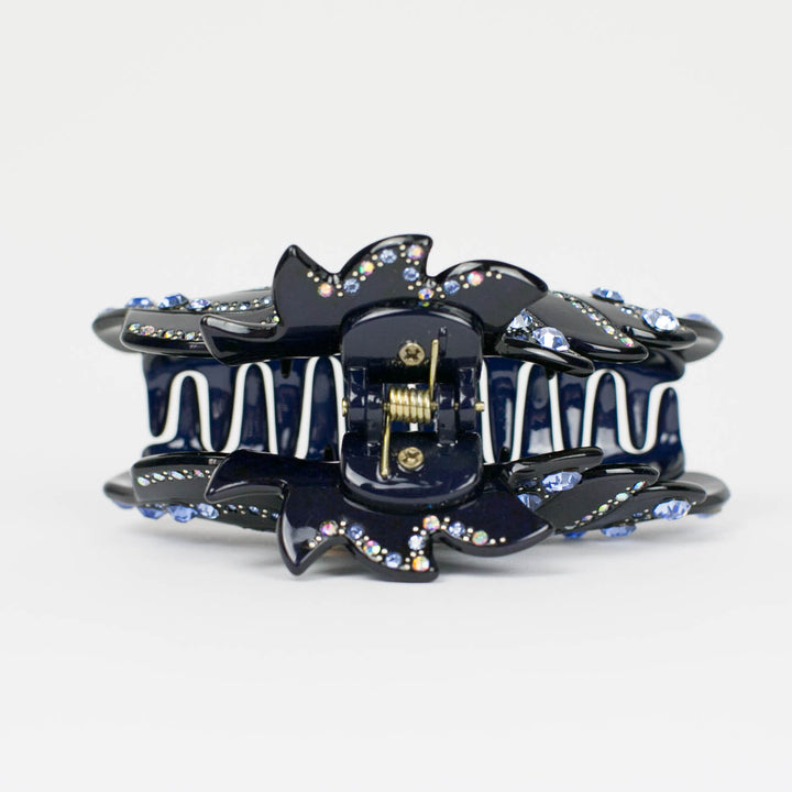 hair claw with gems blue clasp