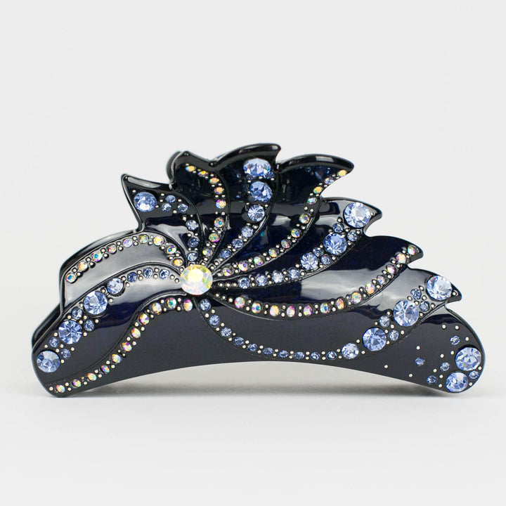 hair claw with gems blue