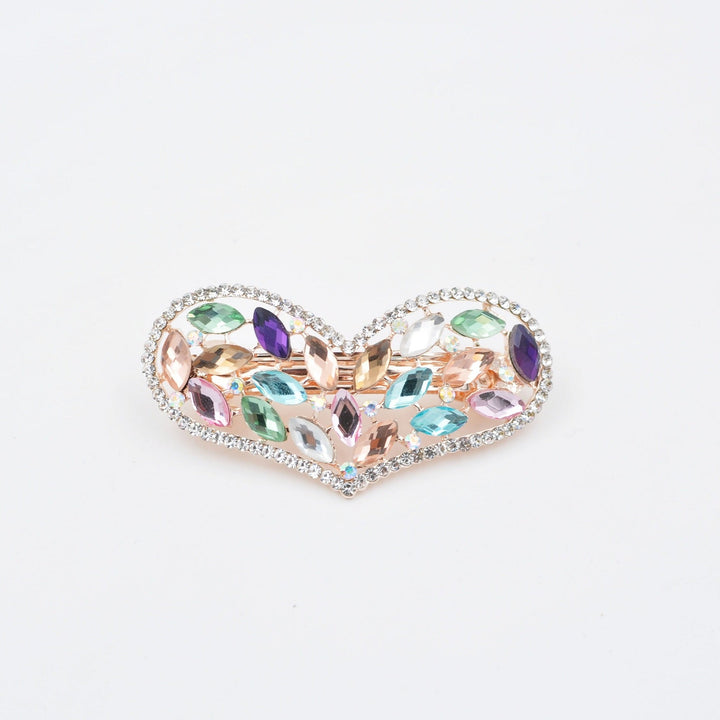 heart hair clip in crystal
