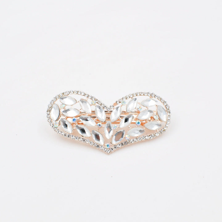 heart hair clip in diamante