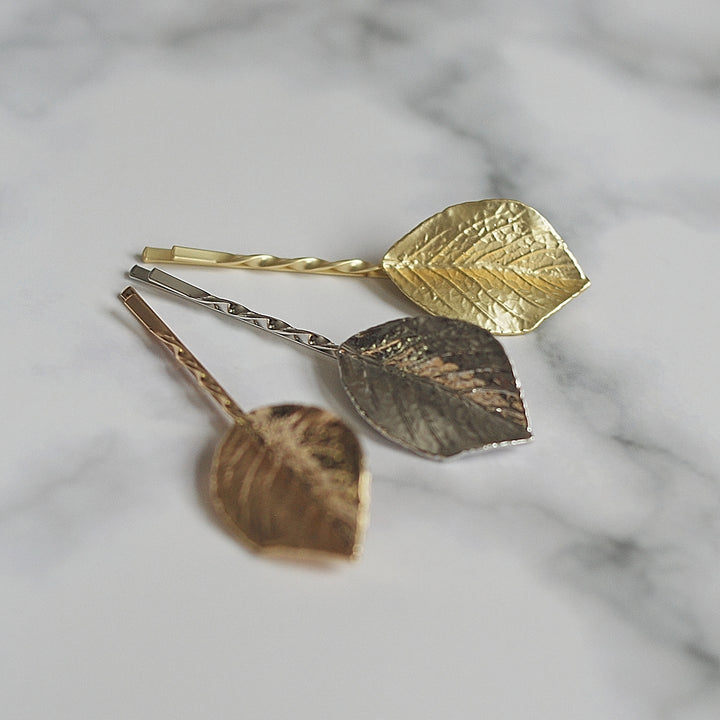 leaf hair clips gift set of 3