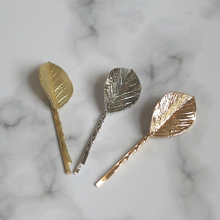 leaf hair clips gift set